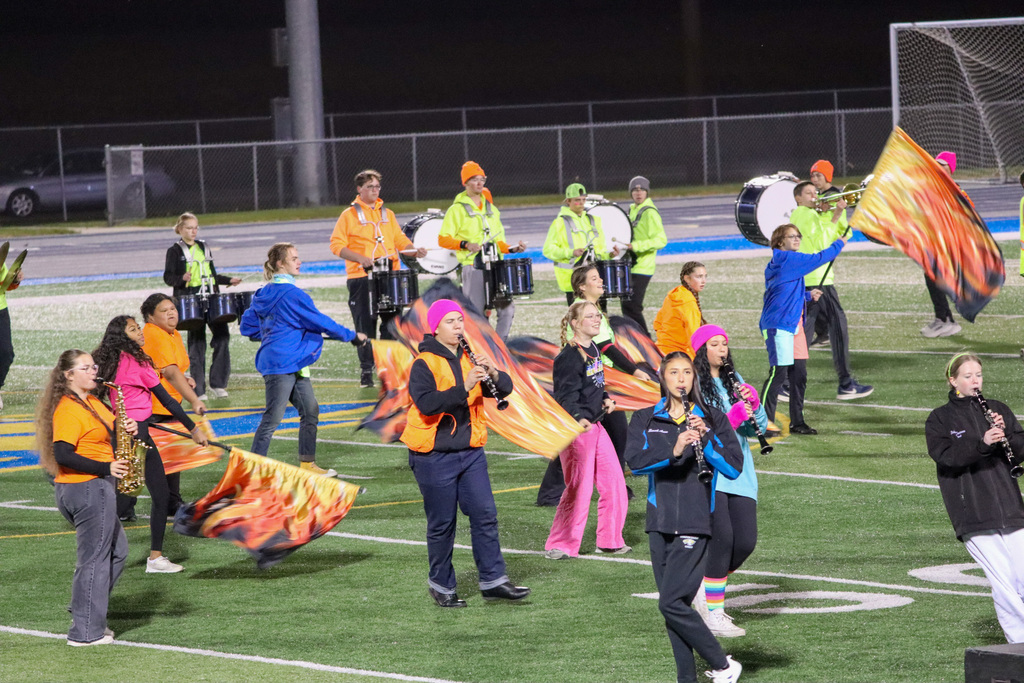 Marching band at halftime