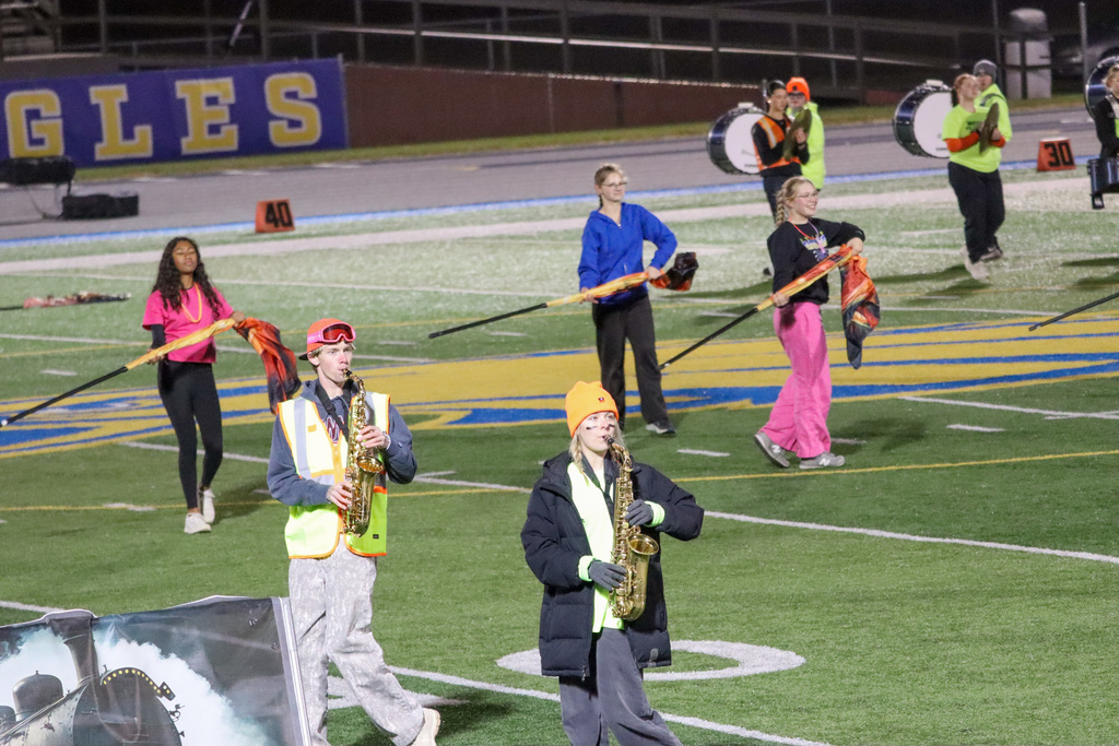 CHS marching band during halftime of football game