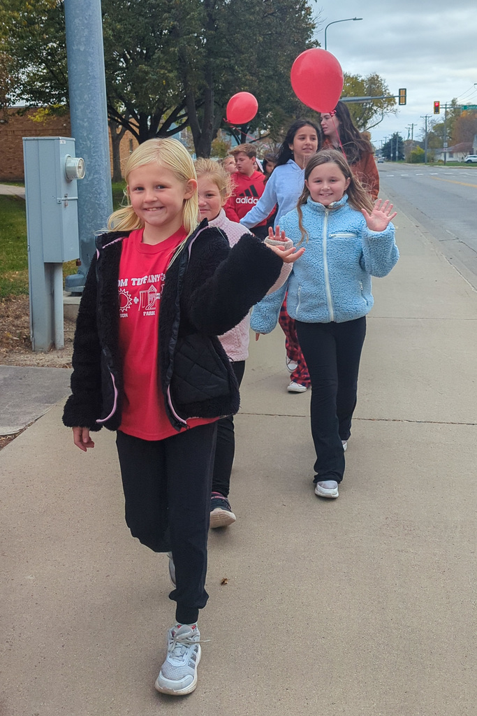 O.M. Tiffany students at the Red Ribbon Walk