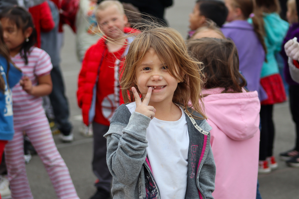 O.M. Tiffany students at the Red Ribbon Walk