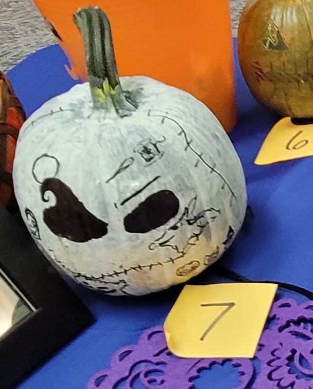 Wicahpe Three Legs took 3rd place in the CHS ART CLUB pumpkin decorating contest!