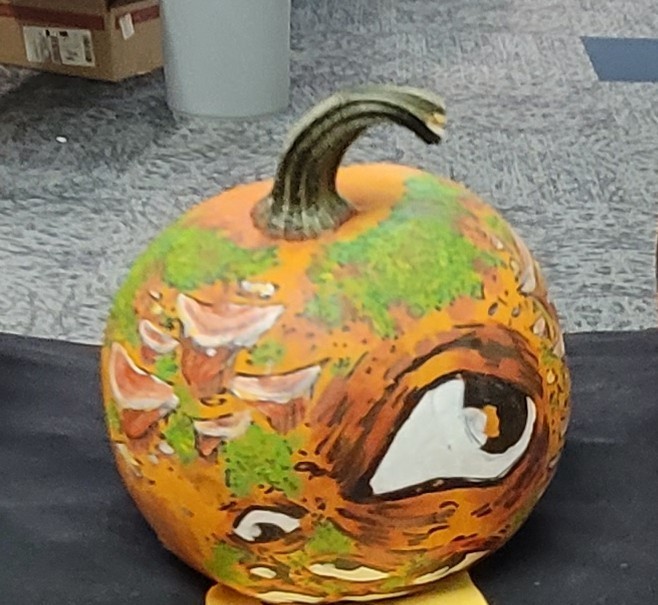 Raini LaBrosse took 1st place in the CHS ART CLUB pumpkin decorating contest!
