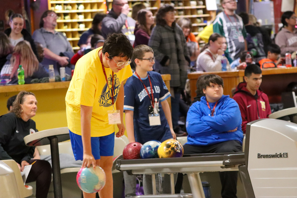 Golden Eagle bowler at state bowling tournament