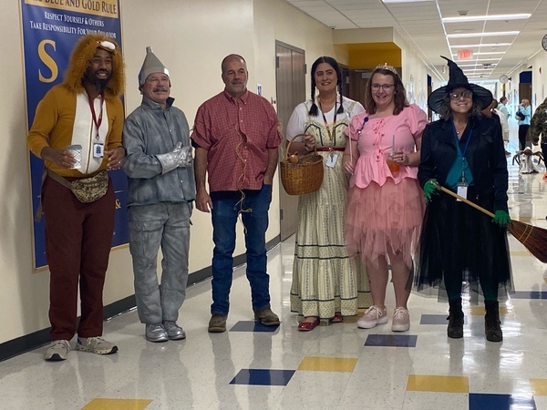 CHS staff dressed as the Wizard of Oz characters