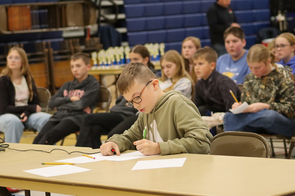 Aberdeen Public Schools middle school student at a math counts competition