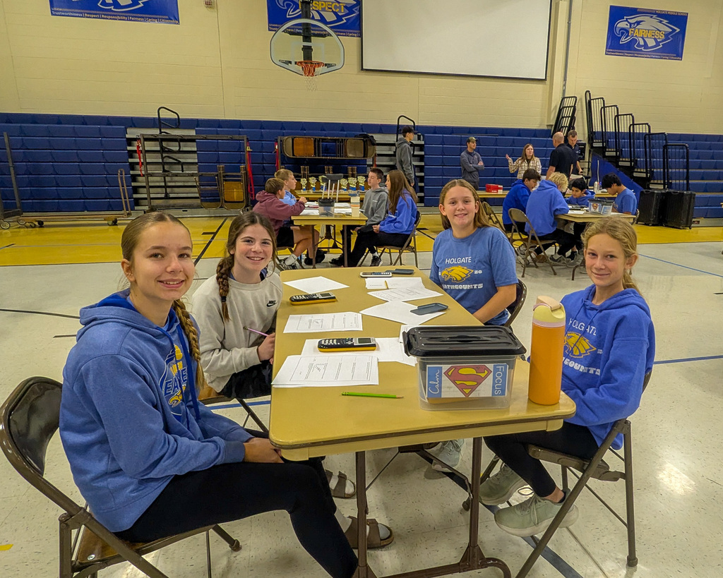 Aberdeen Public Schools middle school students at a math counts competition