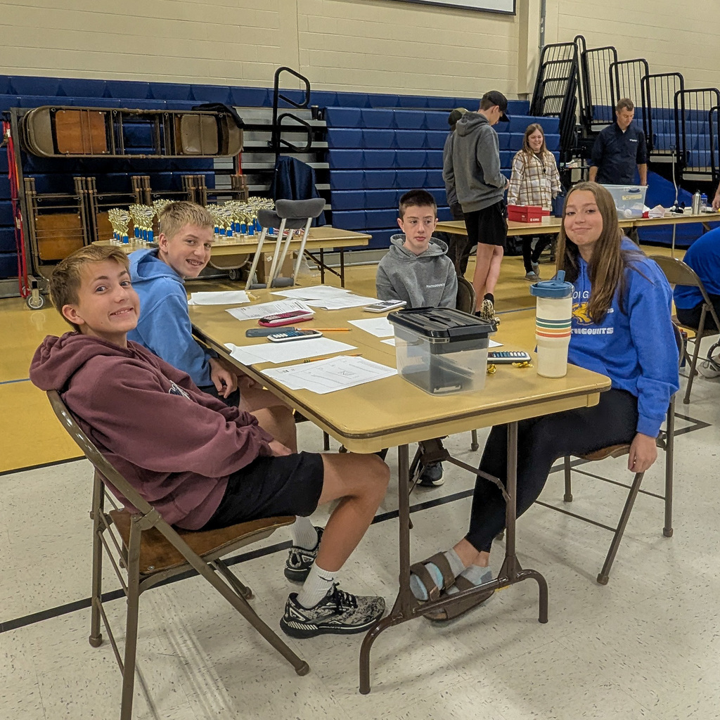 Aberdeen Public Schools middle school students at a math counts competition