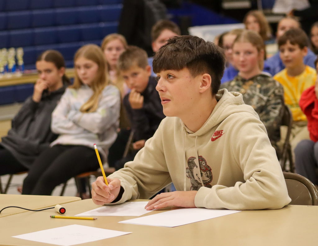 Aberdeen Public Schools middle school student at a math counts competition