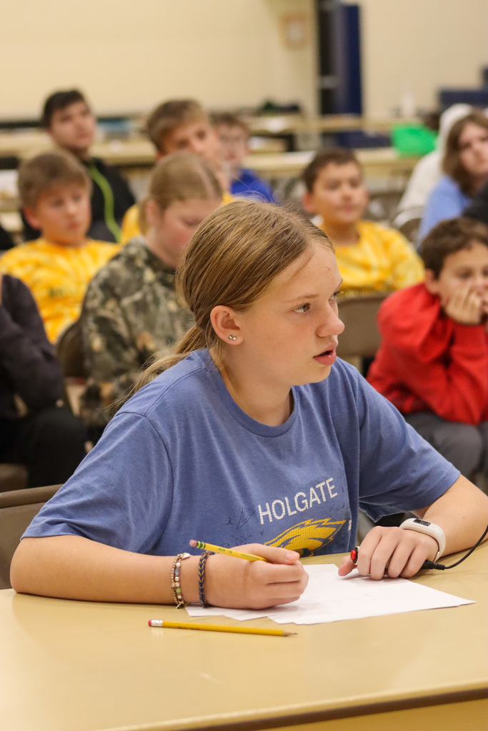 Aberdeen Public Schools middle school student at a math counts competition