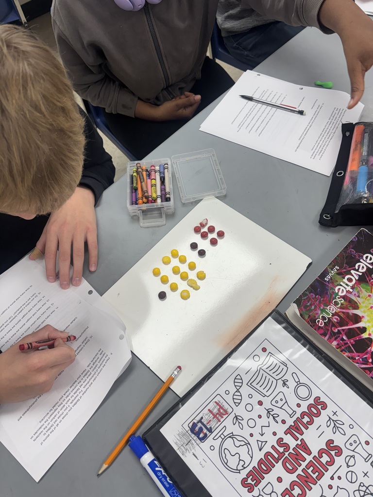 Last week, the 7th-grade students participated in a hands-on activity using Skittles to model the processes of photosynthesis and cellular respiration.