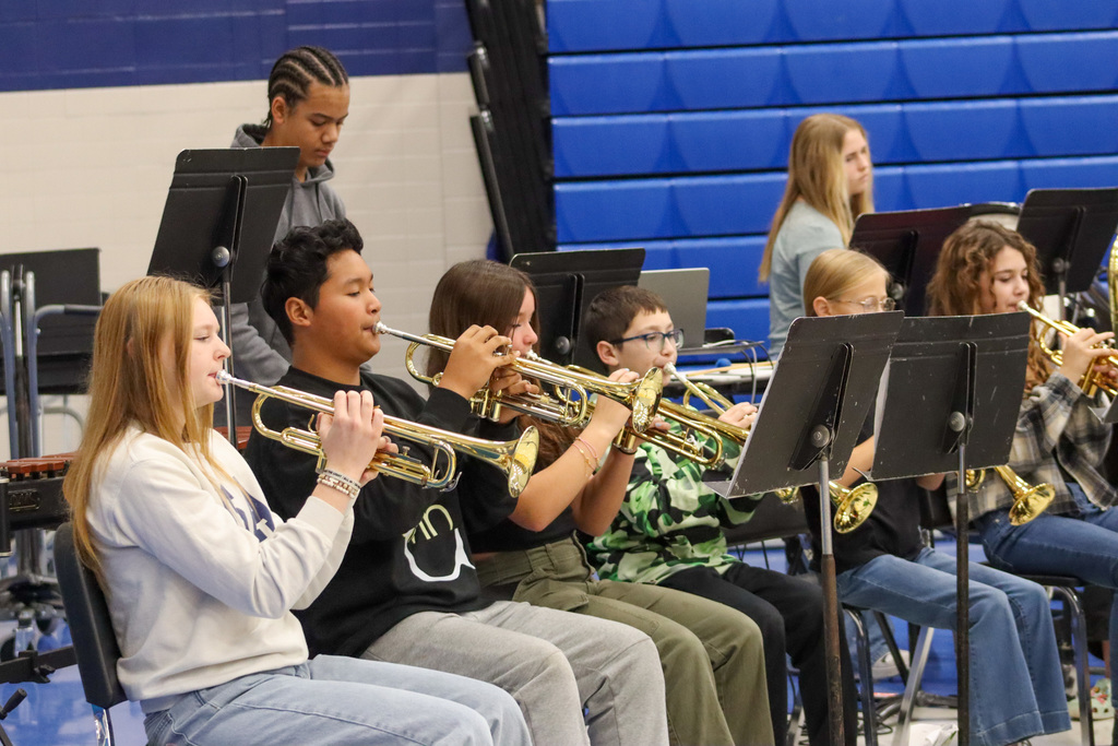 SMS band performing at Veterans Day Assembly