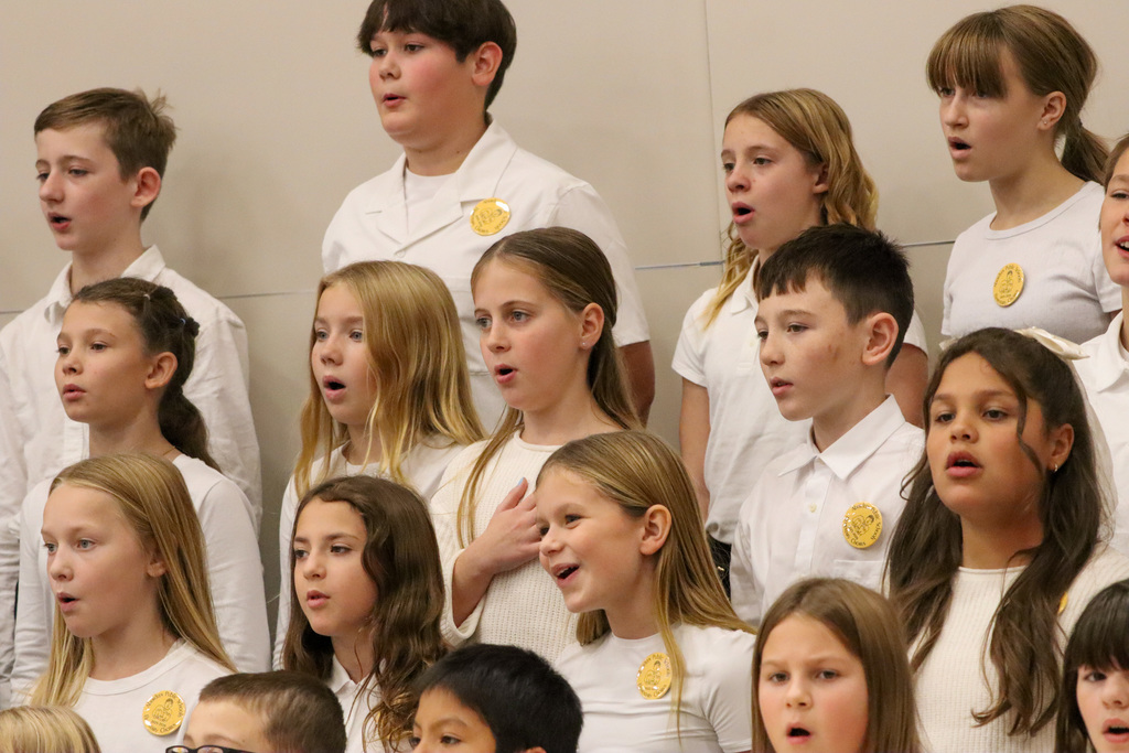 Elementary Chorus performing at the CHS Veterans Day Program