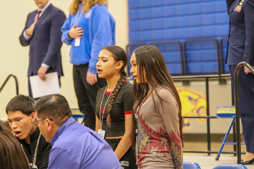 Drum Circle  performing at the CHS Veterans Day Program