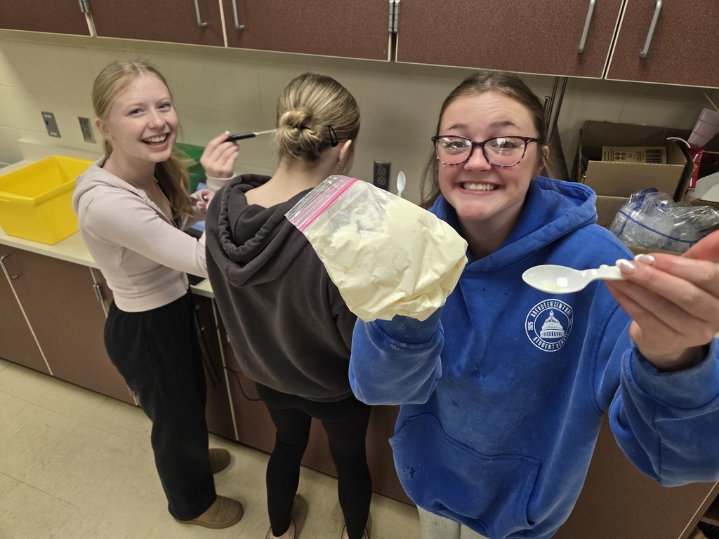 CHS Physics students applying the Laws of Thermodynamics to make Ice Cream!