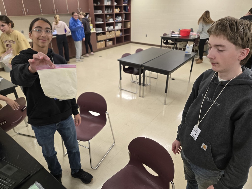 CHS Physics students applying the Laws of Thermodynamics to make Ice Cream!