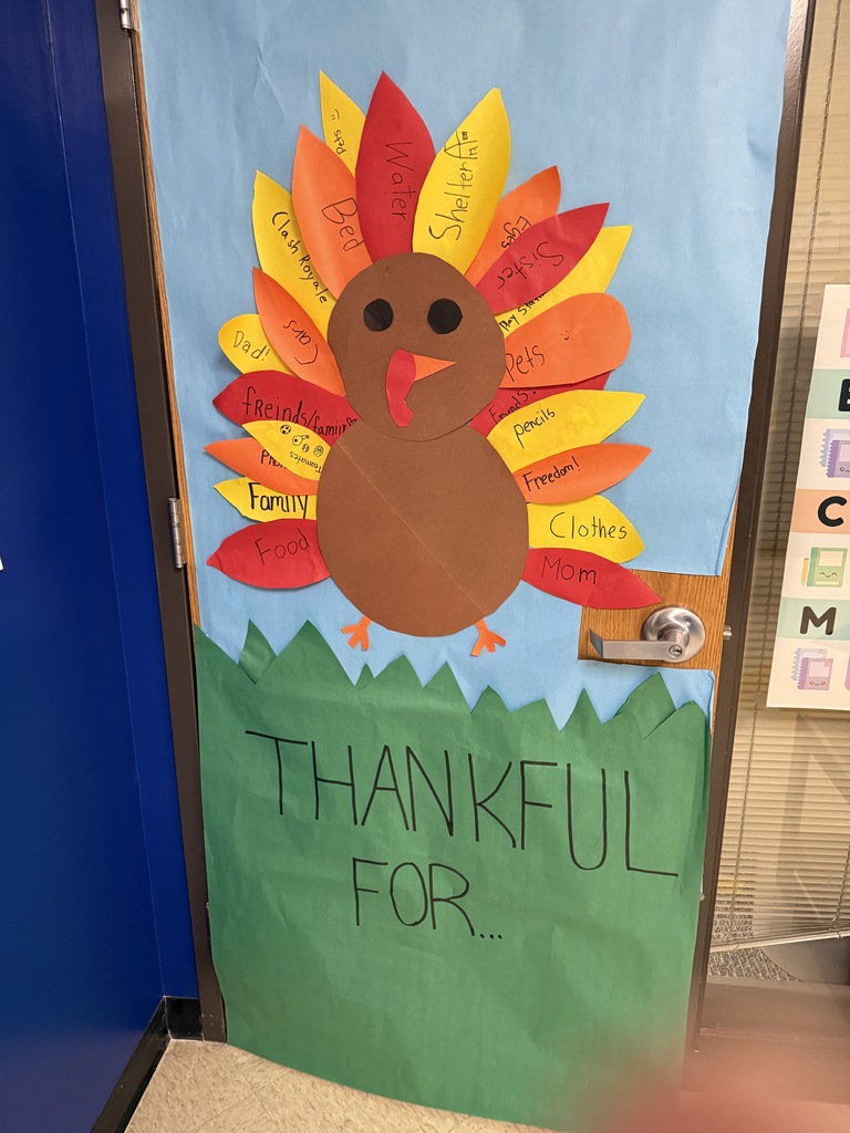 So proud of our homeroom and door display.  