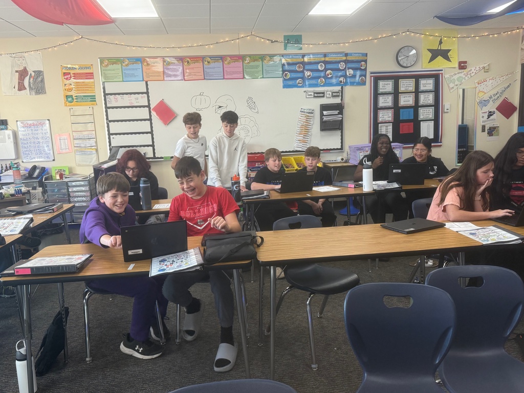 Having fun studying for their test!