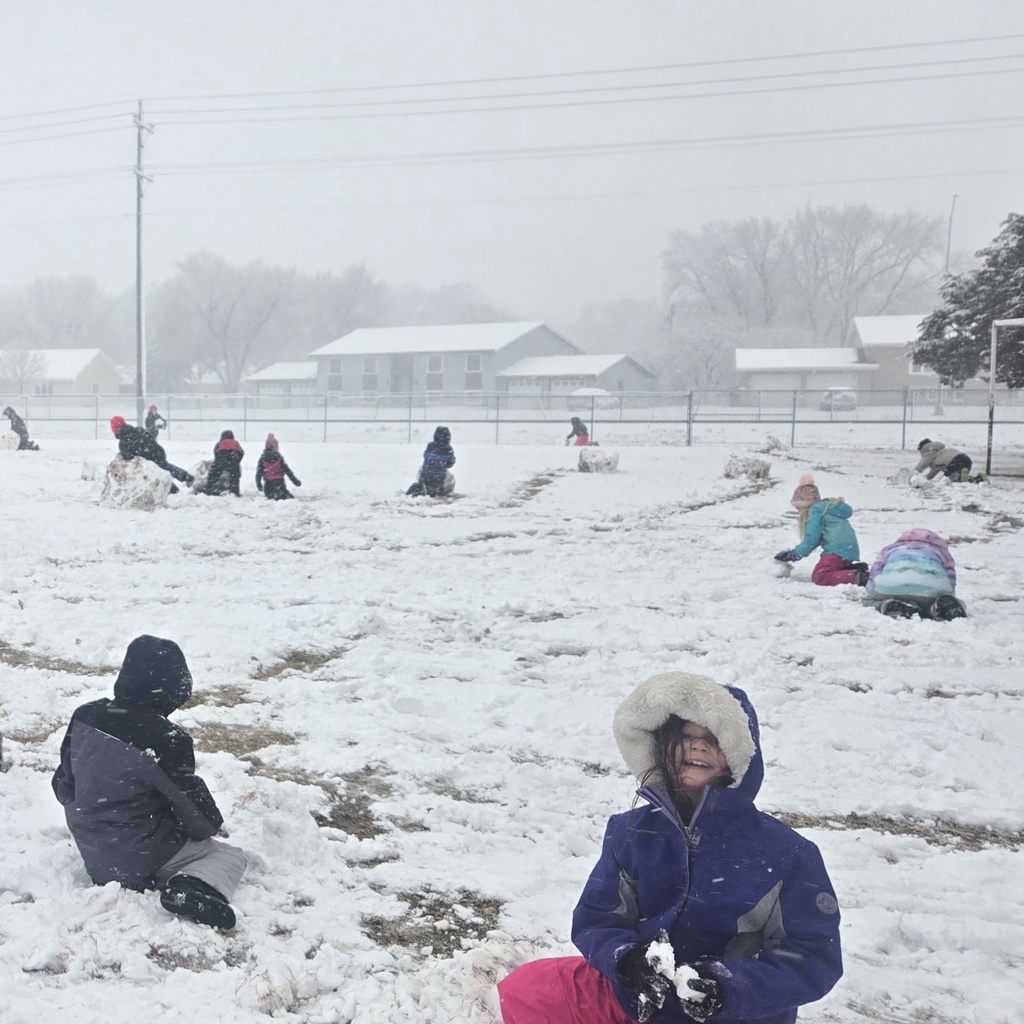 kids playing in snow