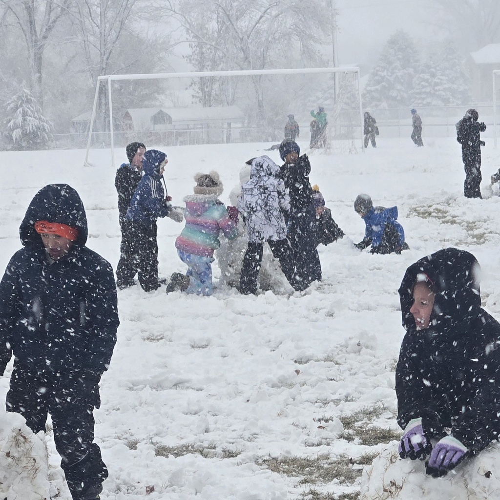 kids playing in snow
