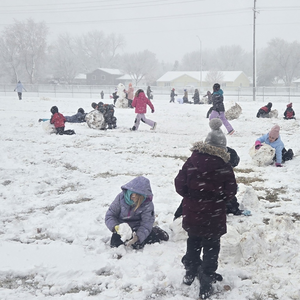 kids playing in snow