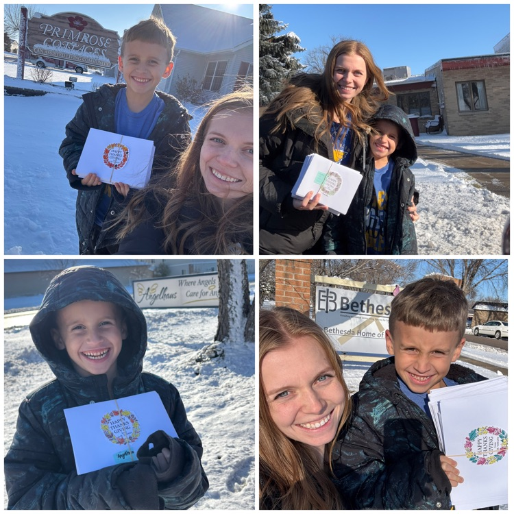 Delivery team stops for a picture at each nursing home!