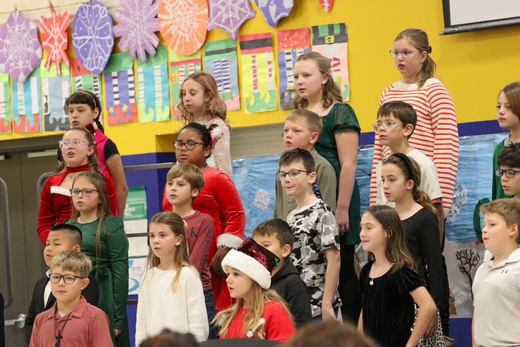 Mike Miller Elementary students performing at their winter program