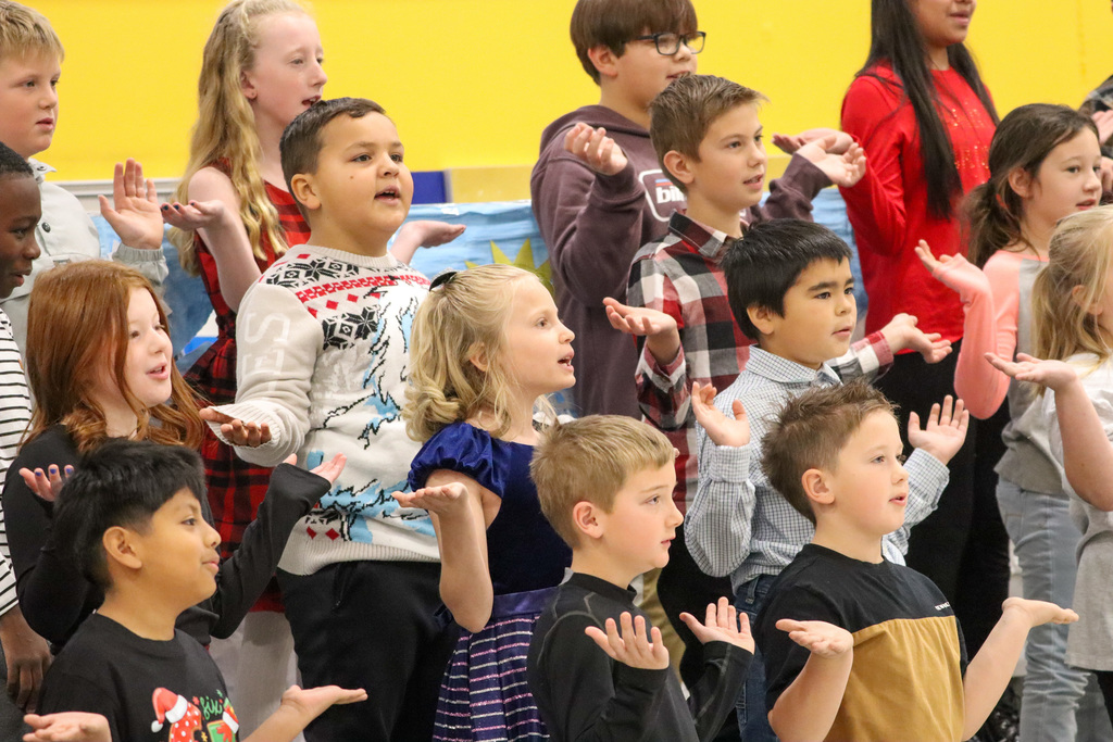 Mike Miller Elementary students performing at their winter program