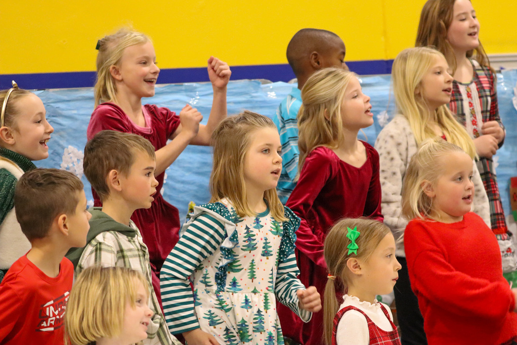 Mike Miller Elementary students performing at their winter program