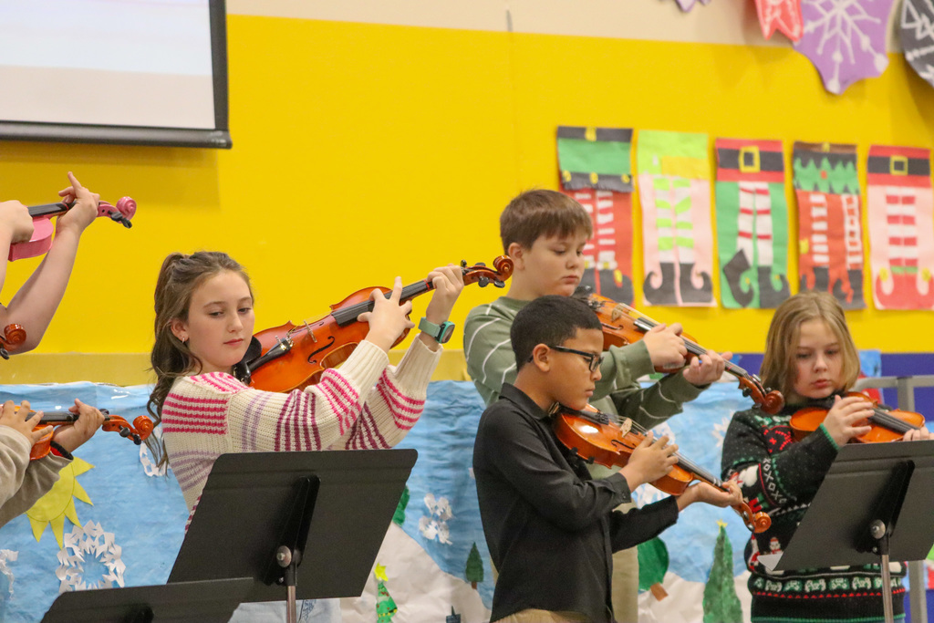 Mike Miller Elementary students performing at their winter program