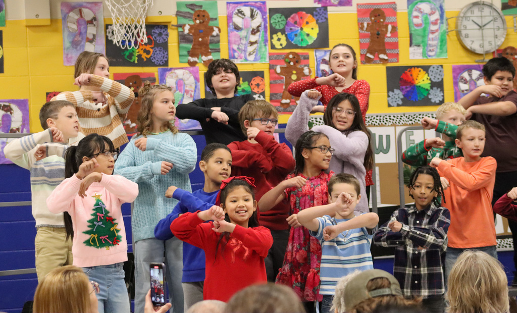 O.M. Tiffany students performing at their winter program