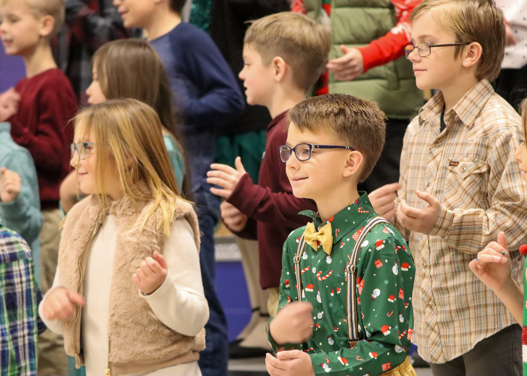 O.M. Tiffany students performing at their winter program