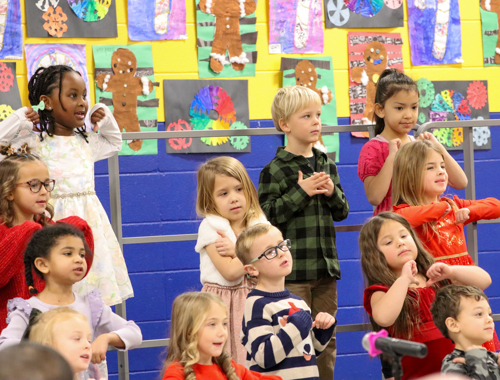 O.M. Tiffany students performing at their winter program