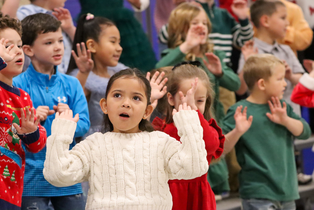 O.M. Tiffany students performing at their winter program