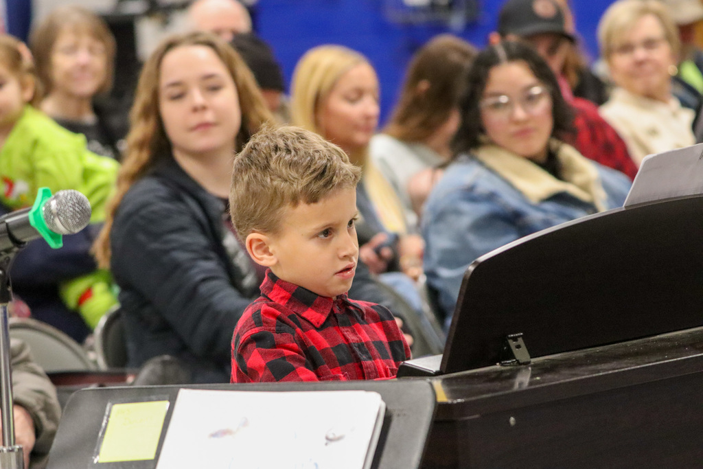 O.M. Tiffany student performing at their winter program