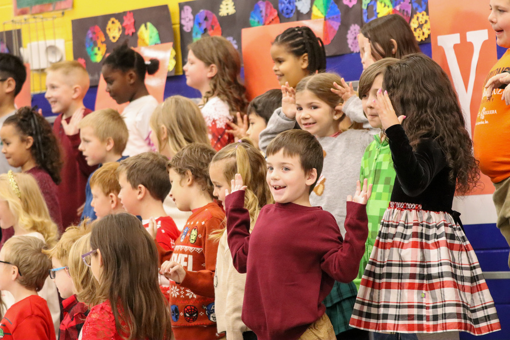 Simmons Elementary students performing at their winter concert