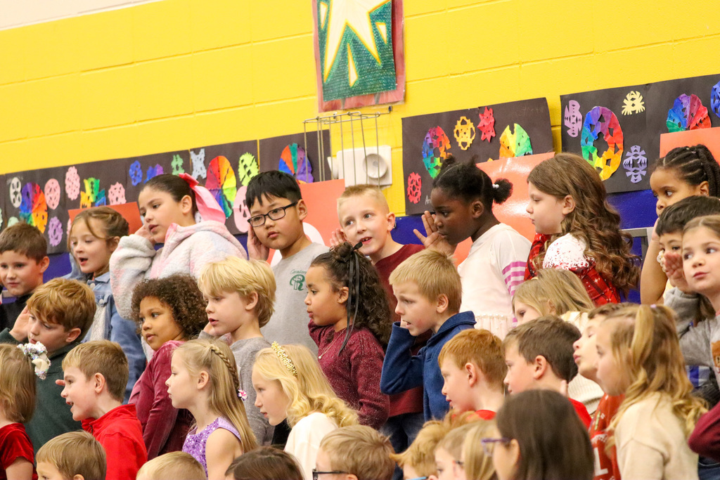 Simmons Elementary students performing at their winter concert
