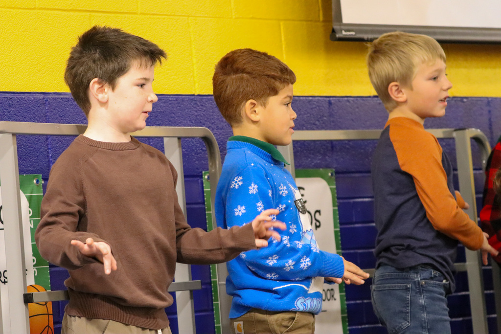 May Overby students performing at the winter program