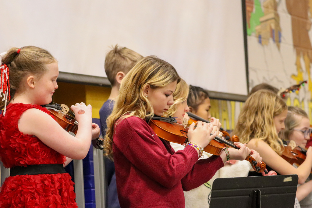 May Overby students performing at the winter program
