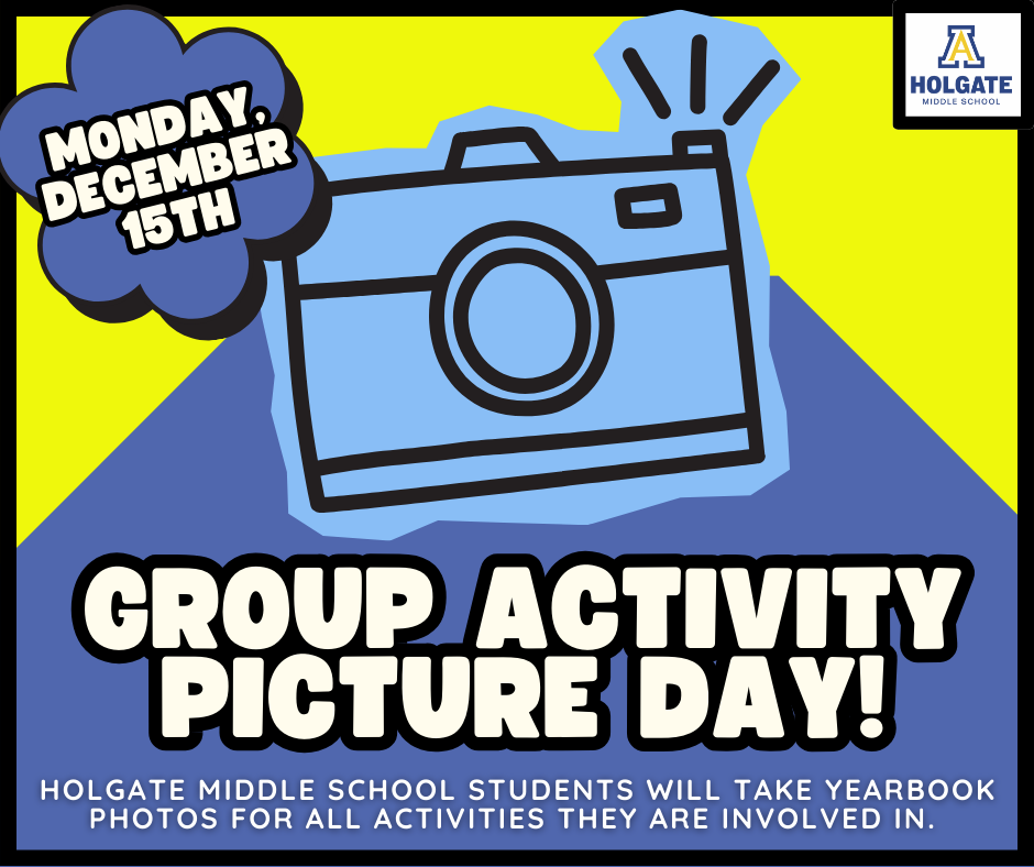 📸 Attention HMS Students! Tomorrow is yearbook group photo day for all extracurricular activities! If you’re involved in a club, sport, or activity, please be ready to report to the gym when your group is called.