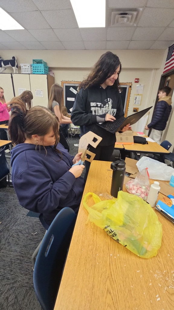 Students in Ms. Gross’ class are wrapping up their Descriptive Writing Unit with a creative culminating activity! Working in pairs, students became real estate agents for Reindeer Realty, writing vivid descriptive paragraphs to “sell” their gingerbread houses.  To bring their writing to life, students designed and built their gingerbread houses using cardboard and other materials, focusing on details that matched their descriptions.  On Friday, 6th and 7th grade students will tour the neighborhood and “purchase” the houses that best match the written descriptions. This engaging project combines creativity, collaboration, and strong writing skills—and it’s been a huge hit! 🎄🏠✏️