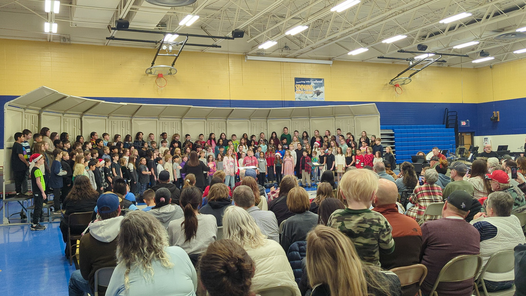 SMS Sixth graders performing at their winter concert