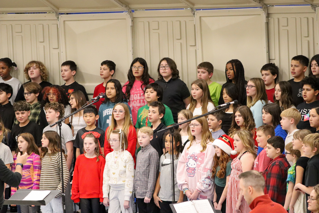 SMS Sixth graders performing at their winter concert