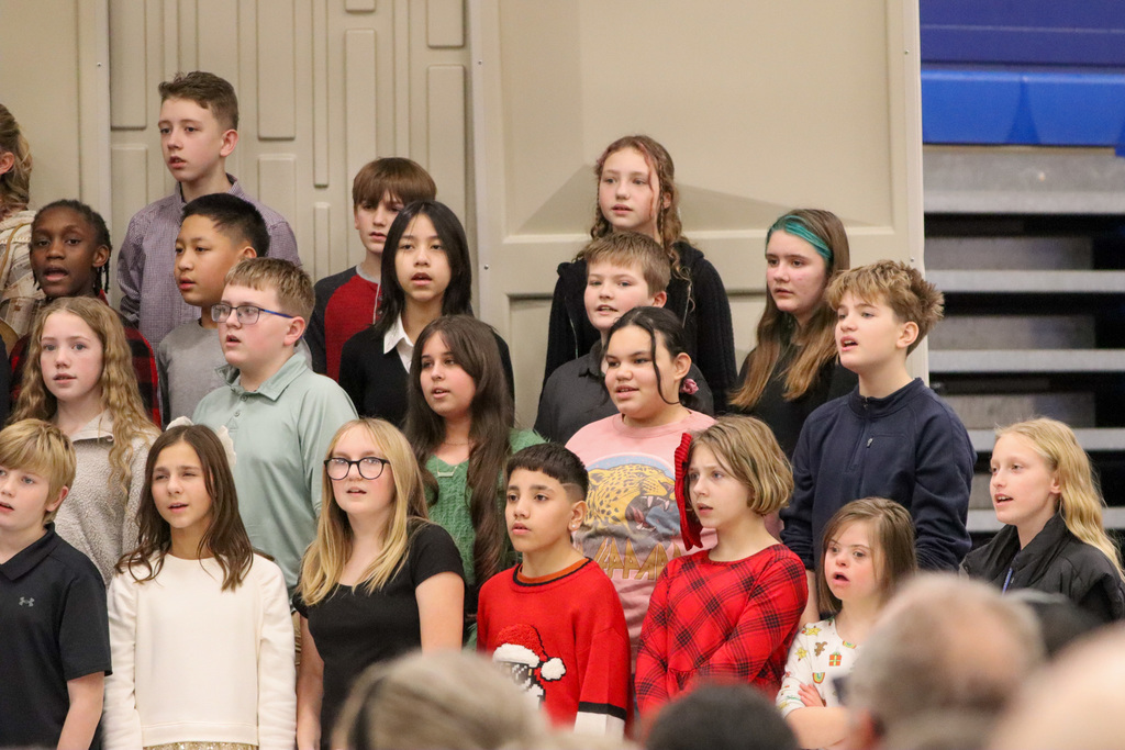 SMS Sixth graders performing at their winter concert
