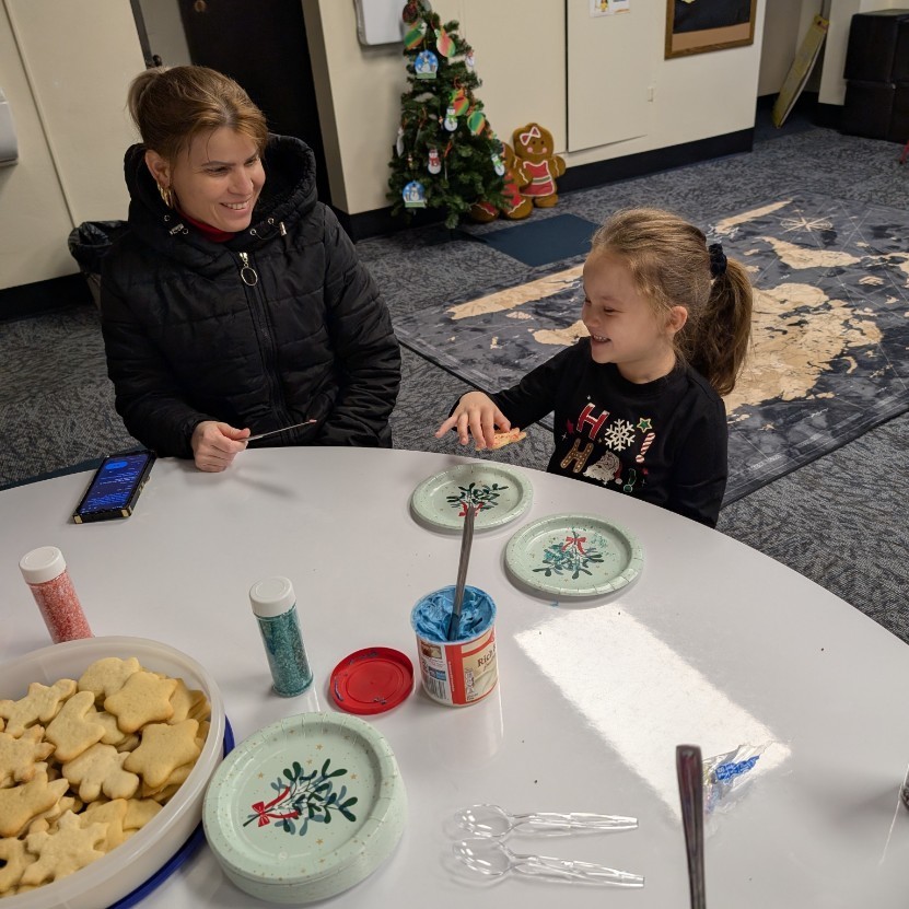 Fun decorating with mom! 