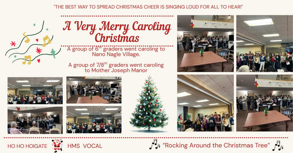 A Very  Merry Caroling Christmas - Images of HMS students caroling