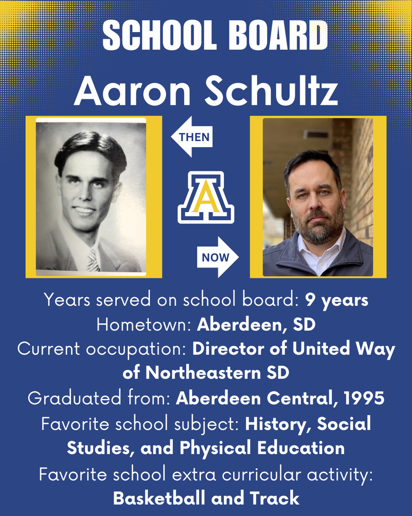 School Board spotlight graphic: Aaron Schultz