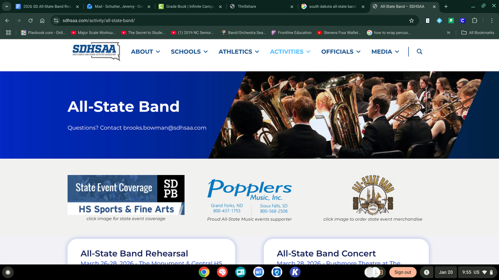 2026 SDHSAA ALL-STATE BAND RESULTS