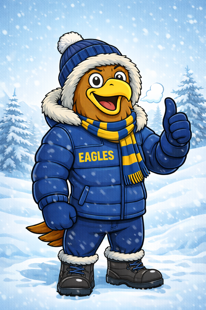Eagle dressed for winter!