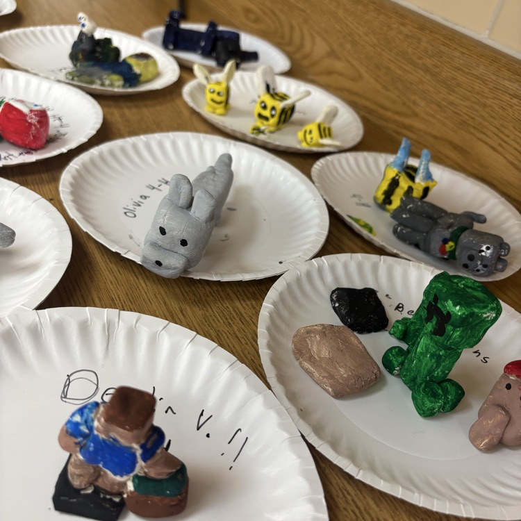Minecraft Clay Sculptures