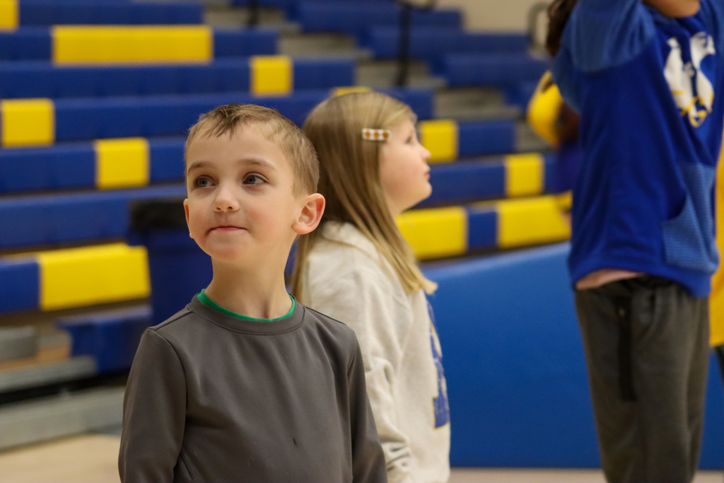 Simmons Elementary students at the CHS boys basketball game
